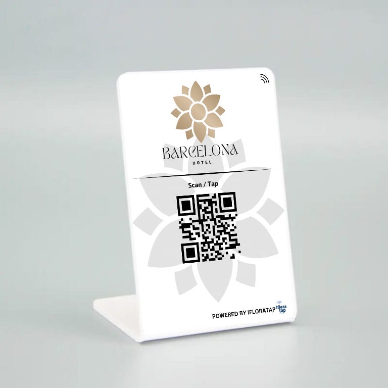 Digital visiting NFC Enable standy for HOTEL | Along with QR code & mini Website