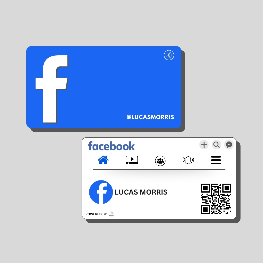 Facebook NFC card | Along with QR code | Boost Facebook with Tap/Scan
