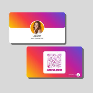 Instagram NFC card | Along with QR code | Boost Instagram followers with Tap/Scan