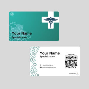 Digital visiting NFC card / standy for DOCTOR | Along with QR code & mini Website