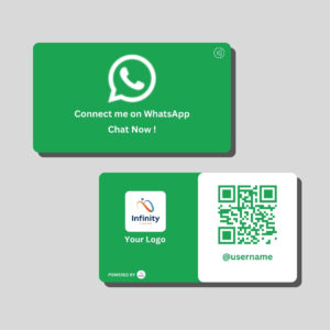 WhatsApp NFC card | Along with QR code | Tap & chat
